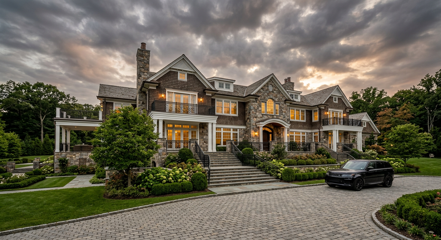 Shingle home ornamental aluminum railings in NJ